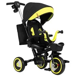 Триколісний велосипед MoMi Invidia 5в1 чорний з жовтим (ROTR00003)