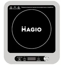 Настільна плита Magio MG-145 білий/чорний, 2000W, інфрачервона, 1 конфорки склокерамічна, таймер, дисплей, 3 автоматичні програми