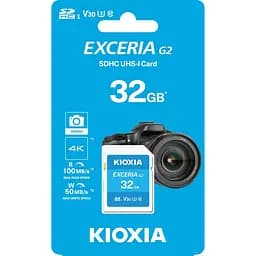 Карта пам'яті Kioxia SDHC Exceria G2 32GB Class 10 UHS-I U3 V30 (R100/W50MB/s) (LNEX2L032GG4) [163974] - мініатюра 2