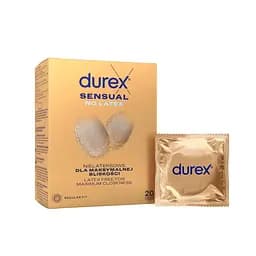Презервативи Durex Sensual Latex Free 20 шт безлатексні поліізопренові, змащені, Easy-On, природне відчуття