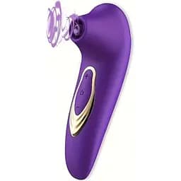 Премиум вибратор для клитора с присоской, стимулятор сосков, 10 режимов вибрации фиолетовый