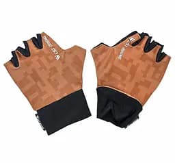 Велорукавиці дитячі West Biking YP0211248 з короткими пальцями M (5-6 р) камуфляж Brown (G0001831) - мініатюра 3