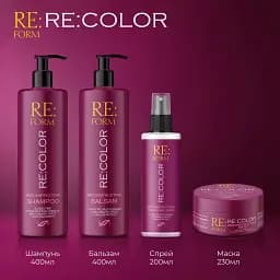Реконструюючий шампунь Re:form Re:color Збереження кольору та відновлення фарбованого волосся 400 мл - мініатюра 9
