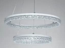 Підвісна LED-люстра Diasha MD78200/600+400WH, біла, 2 світлових кільця, Ø60 см, 85 W - мініатюра 5