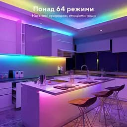 Світлодіодна стрічка Govee RGBIC Basic Wi-Fi + Bluetooth LED Strip Light With Protective Coating 10м Білий (H619C3D1) - мініатюра 6