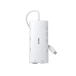 Концентратор D-Link USB-C 10-in-1 2xHDMI + 1xRJ45 1000Mbps + 2xUSB-C + USB 3.1 + USB 3.0 + SD + TF silver (DUP-A01) - мініатюра 7