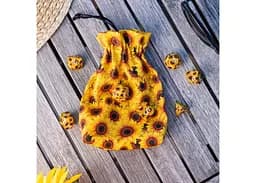 Мішечок для кубиків Q-Workshop Full Art Dice Pouch Sunflower (BWSPSUNF201) - мініатюра 4