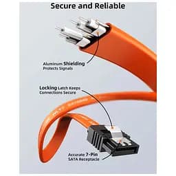 Кабель для передачі даних SATA III 0.5m 90° corner Cabletime (CA915903) - мініатюра 6