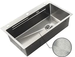 Кухонна мийка Zerix ZH7545-SET-05 Decor Nano-Silver ZM5584, Decor - мініатюра 5