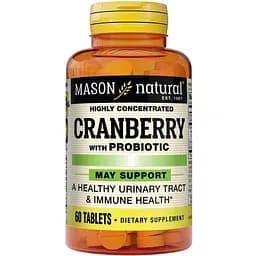 Натуральна добавка Mason Natural Cranberry with Probiotic Highly Concentrated, 60 таблеток