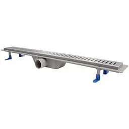 Трап лінійний Qtap Dry FA304-800 з нержавіючою решіткою 800x73