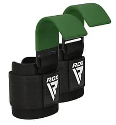 Крюки для тяги на запястье RDX W5 Gym Hook Strap Army Green Plus (WAN-W5AG+)