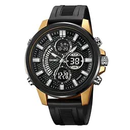 Наручний годинник чоловічий 2235BKGDBK Black-Gold-Black Skmei acs0030132