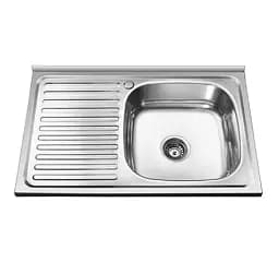 Мийка кухонна Kraft 8050R-E Satin Right 800х500х180x0,6 мм Нержавіюча сталь 30412