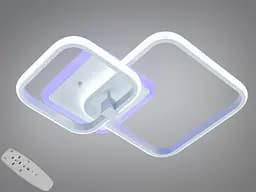 Люстра стельова LED біла 48Вт 2 модулі пульт