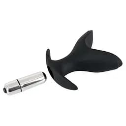Вібраційна анальна пробка-розширювач Black Velvets Vibrating Anchor Plug 10 см K000406