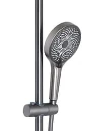 Душова система універсальна Qtap Slavonice Gunmetal Black PVD з виливом QTSLA111GMB45910 - мініатюра 4