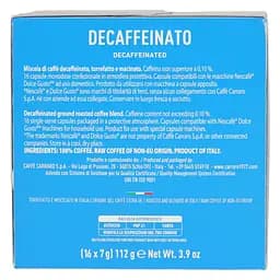 Кава в капсулах Carraro Dolce Gusto Deecaffeinato, 16 капсул - мініатюра 4