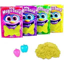 Кінетичний пісок Strateg Magic sand жовтий 200 г (39401-5) - мініатюра 2