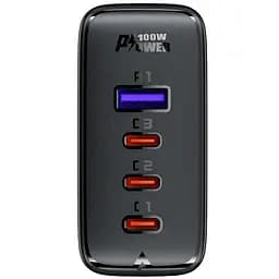 МЗП Acefast A37 PD100W+QC3.0 GaN (1USB-A/3C) + кабель Type-C to Type-C 2m Black - мініатюра 3
