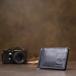 Чоловічий шкіряний зажим для грошей GRANDE PELLE 12х8х0.7 см acs0018632 - мініатюра 5