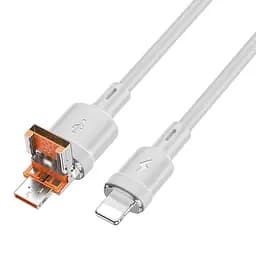 Кабель Hoco U131, 2 в 1 USB/ Type-C to Lightning 1,2 м