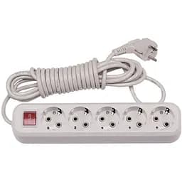 Подовжувач з кнопкою на 5 розеток Electraline 3 м 3х1 62052