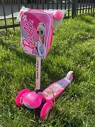 Самокат Barbie трехколесный с рюкзаком (LS2211)