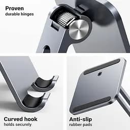 Тримач для планшета-телефона Ugreen LP134 Foldable Metal Tablet Stand - мініатюра 4