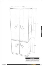 Шафа з полицями для зберігання речей 80х50х210см - мініатюра 5