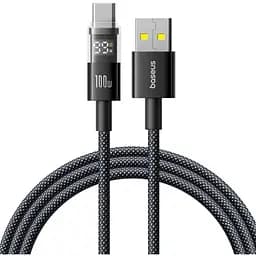 Кабель Baseus Display 2 Fast Charging Data Cable USB-A to USB-C 100W 2 м Чорний