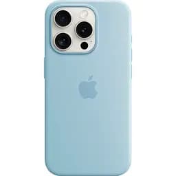 Чехол Silicone Case with MagSafe для Apple iPhone 15 Pro Light Blue AAA [105774]