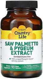 Натуральна добавка Country Life Saw Palmetto & Pygeum Extract, 90 вегакапсул