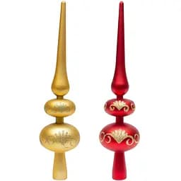 Верхівка на ялинку з візерунком Linhai 30 см 1 шт. пластик в асортименті (030231-2)