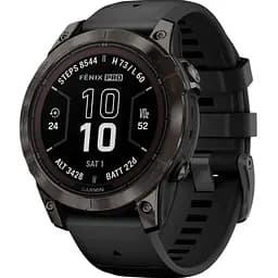 Смарт-часы Garmin Fenix 7 Pro Sapphire Solar Edition Carbon Gray DLC Titanium with Black Band (010-02777-10) [86523]