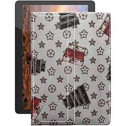 Чохол StatusCASE з екошкіри для планшету Bravis NB961 9.6 Луі-Вітон-білий