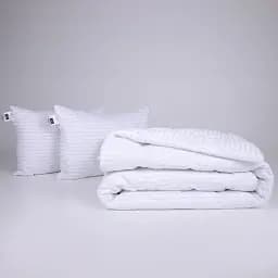 Набор MirSon №1139 Сolor Fun Line Stripe White Bamboo 200 х 220 см белый (2200010881578)