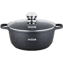 Кастрюля Vezzer с крышкой 24 см 4.5 л черная (VZ8040)