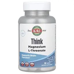 Магній L-треонат KAL Think Magnesium L-Threonate, 60 таблеток