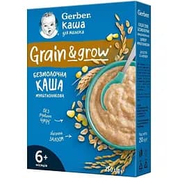 Уцінка. Каша Gerber мультизлакова суха безмолочна швидкорозчинна для дітей з 6 місяців 250 г