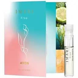 Открытка с пробным образцом Туалетной воды Avon Imari Free 0.6 мл