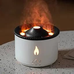 Зволожувач повітря, аромадифузор портативний Kinscoter Volcano Jellyfish Aroma Diffuser V19 360 мл, White - мініатюра 2