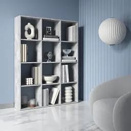 Книжкова полиця стелаж Vays M-8 на 12 комірок ЛДСП 108x29x143 см для дому офісу дитячої або вітальні - мініатюра 4