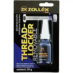 Фіксатор різьби Zollex Threadlocker синій для розбірних з'єднань BFU-5, 10 г