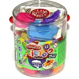 Комплект креативного творчества Danko Toys Тесто для лепки Master Do 12 цветов ведро TMD-01-06 (2000902341742)