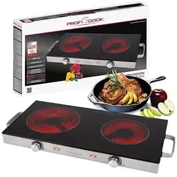 Електрична плита на дві конфорки 2800Вт Profi Cook PC-DKP 1211