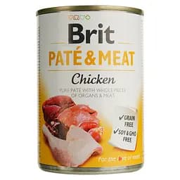 Влажный корм для собак Brit Pate & Meat Chicken с курицей 400 г
