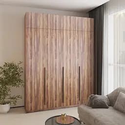 Шафа 4-дверна з антресоллю MebelStar Оскар ДСП BL-B, блок шухляд+полиці 200x52x260 см Дуб бурштиновий (MBS-5093)