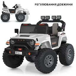 Електромобіль джип 24V7Ah 4x45W 2.4G пульт EVA MP3/USB/Bluetooth шкіра білий (M 6204EBLR-1 24V) - мініатюра 2