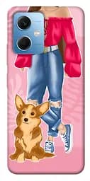 Чохол Demsky Girl and corgi для Xiaomi Redmi Note 12 5G